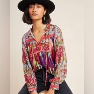 NWT Modern Anthropologie multicolored blouse.